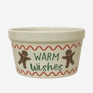Royal Norfolk Warm Wishes Gingerbread Bowl Ramekin Christmas Ceramic NWOT